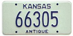 Kansas Antique Tag