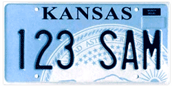 Kansas Standard Auto Tag