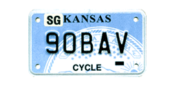 Kansas Standard Motorcycle Tag