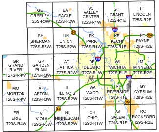 Sedgwick County townships map