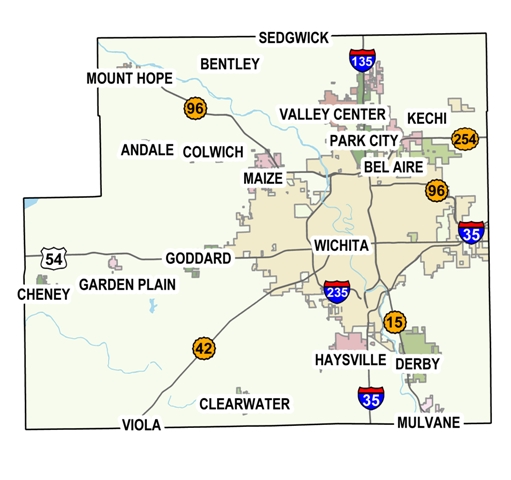 Wichita City Council District Map