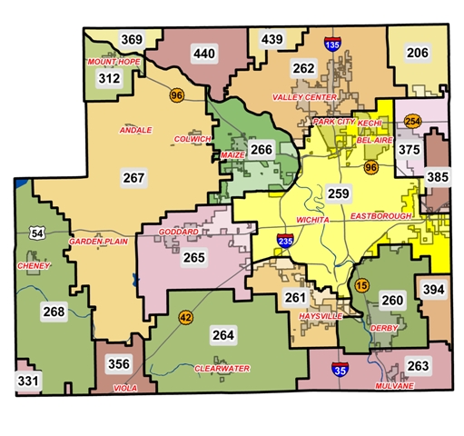 Unified School District boundaries map