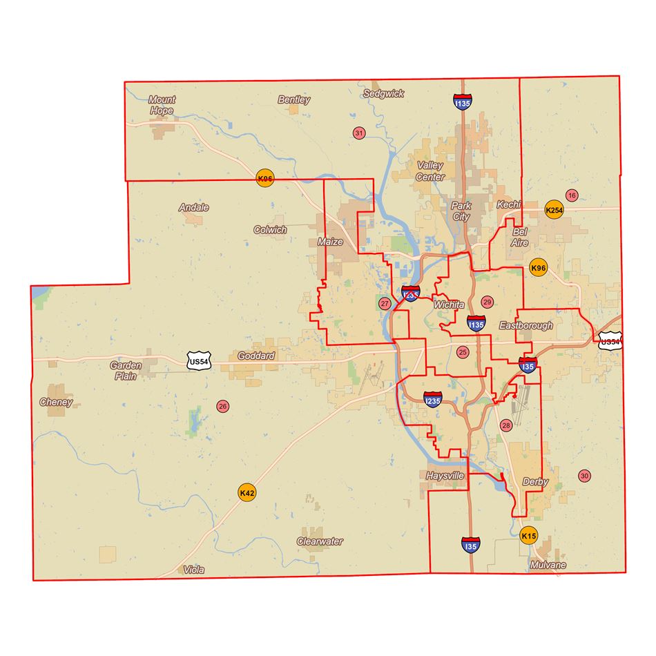 State Senate District Maps Sedgwick County Kansas