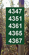 address numbers on post