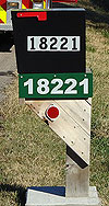 Horizontal numbers on mailbox