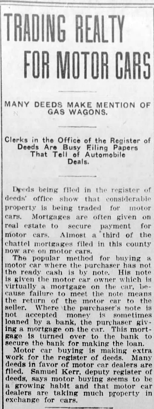 mortgage on the car