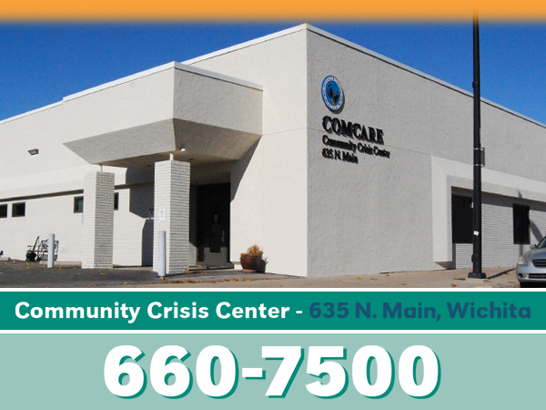 Contact the Community Crisis Center at 316-660-7500