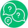 question chat bubbles