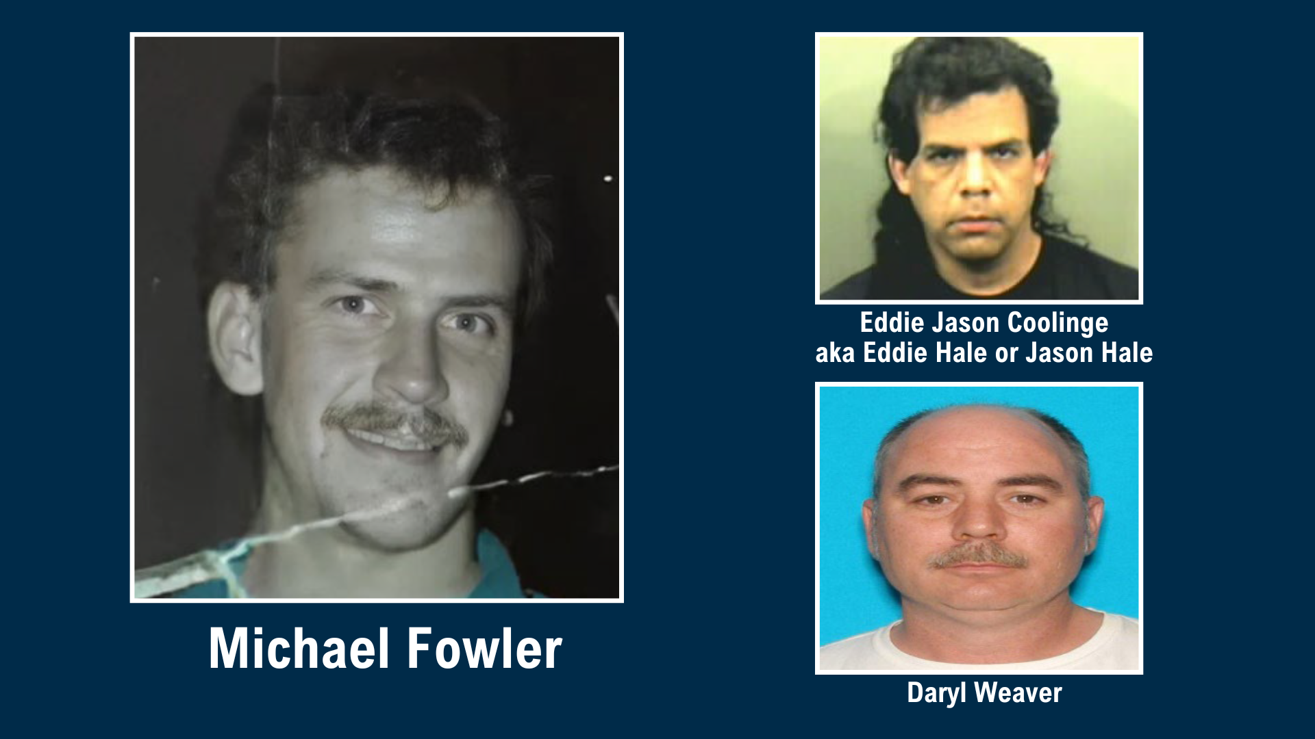 Photos of Michael Fowler, Eddie Jason Coolinge aka Hale, Daryl Weaver