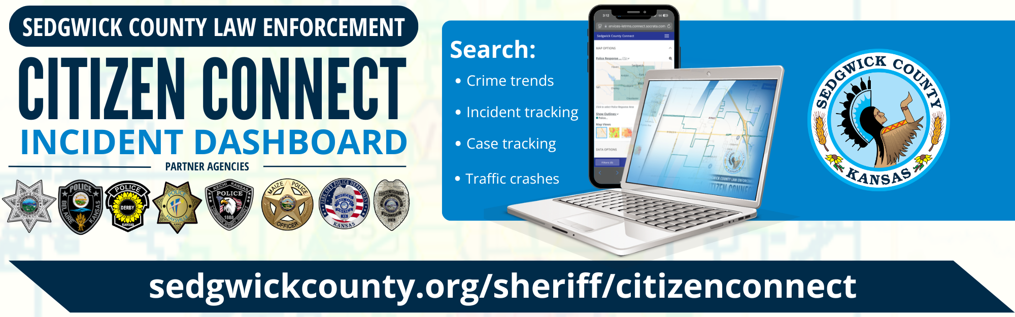 Citizen Connect Incident Dashboard Crime Trends, Incident tracking, Case Tracking, Traffic Crashes