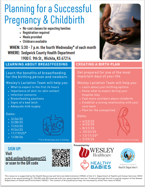 Pregnancy and Birth Class Flyer