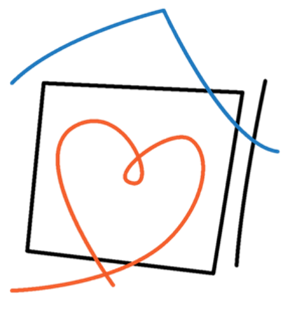 a heart inside a house