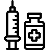 needle and vaccine bottle