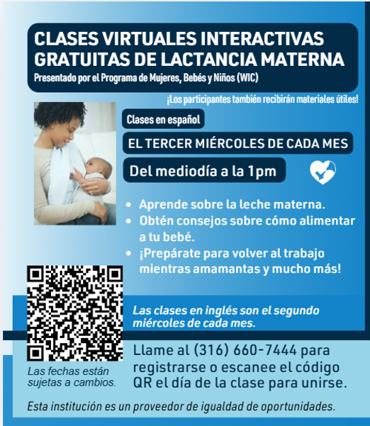 Interactive Breastfeeding Class Flyer - Spanish