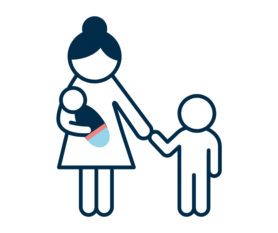 Mom, baby, child icon