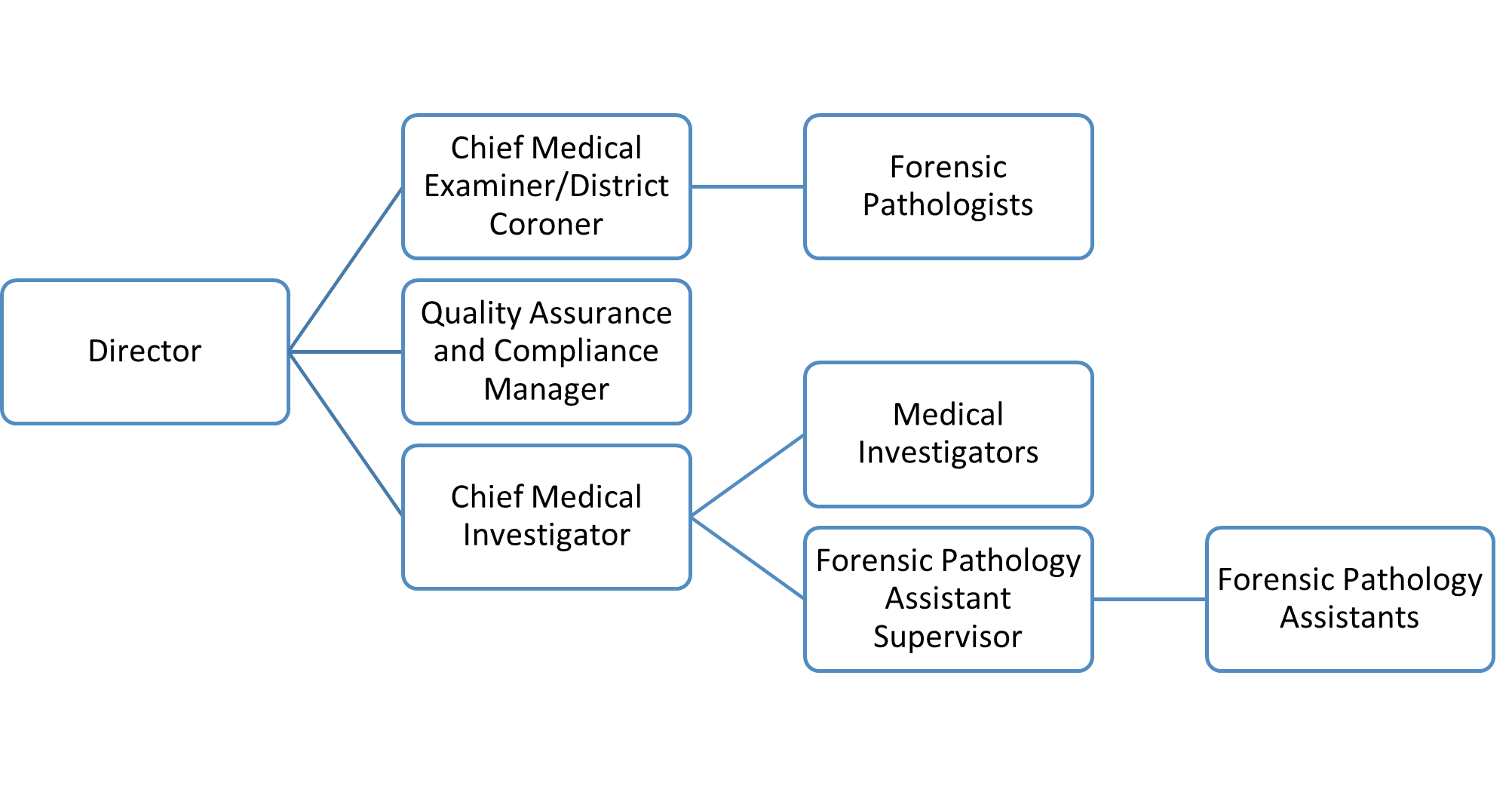 Pathology Division Organizational Chart