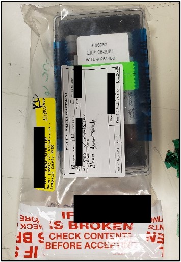 Submission of the DUI Kit inside a secondary plastic bag/envelope is acceptable, but not necessary.