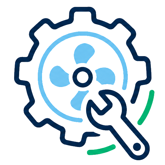Gear, fan and wrench Icon