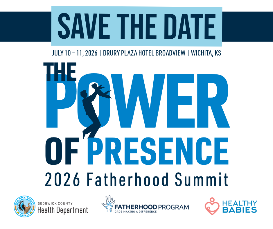 Save the Date image that says, July 10-11, 2026, at the Drury Plaza Hotel, Broadview, Wichita, KS, "The Power of Presence"