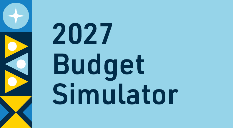 Header graphic for the 2027 Budget Simulator.